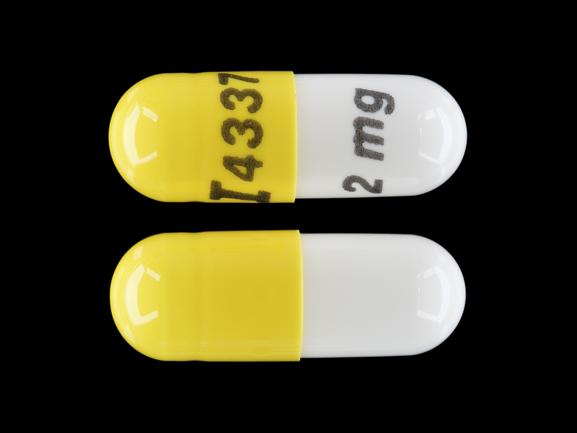 White Capsule pill with imprint 4337;2;mg — Terazosin hydrochloride Terazosin hydrochloride 2 mg; (view 2)
